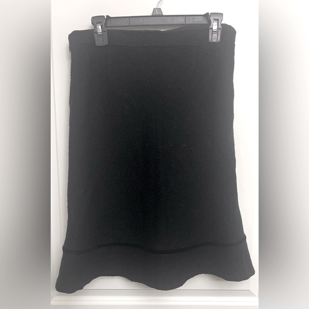 Black wool skirt
